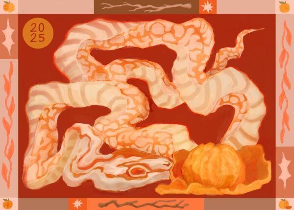 Year of the Snake 2025 Postcard Print